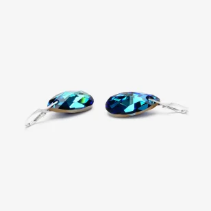 Bermuda Blue Almond kolczyki srebrne Skarb Oceanu SWKOL4B