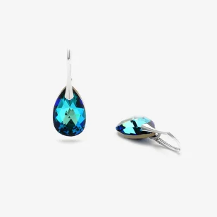 Bermuda Blue Almond kolczyki srebrne Skarb Oceanu SWKOL4C