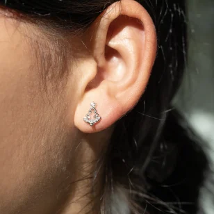 Błyszczące kolczyki srebrne 999 ReniGajki KOL11F