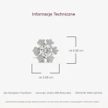 Błyszczące kolczyki srebrne 999 Śnieżanki KOL13B