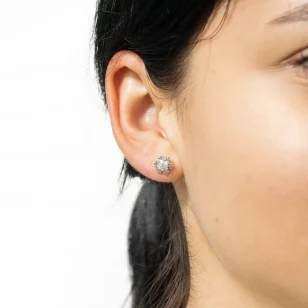 Błyszczące kolczyki srebrne 999 Śnieżanki KOL13G