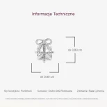 Błyszczące wkrętki srebrne 999 Preniferki KOL28J