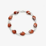 Bransoletka srebrna z piaskiem pustyni Blask Słońca 5C