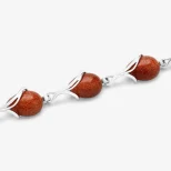 Bransoletka srebrna z piaskiem pustyni Blask Słońca 5D