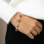 Bransoletka srebrna z piaskiem pustyni Blask Słońca 5F