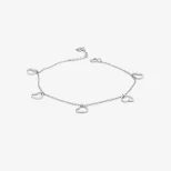 Bransoletka srebrna z serduszkami Miłość w Paryżu 9B