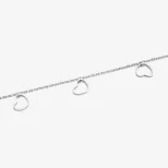 Bransoletka srebrna z serduszkami Miłość w Paryżu 9D