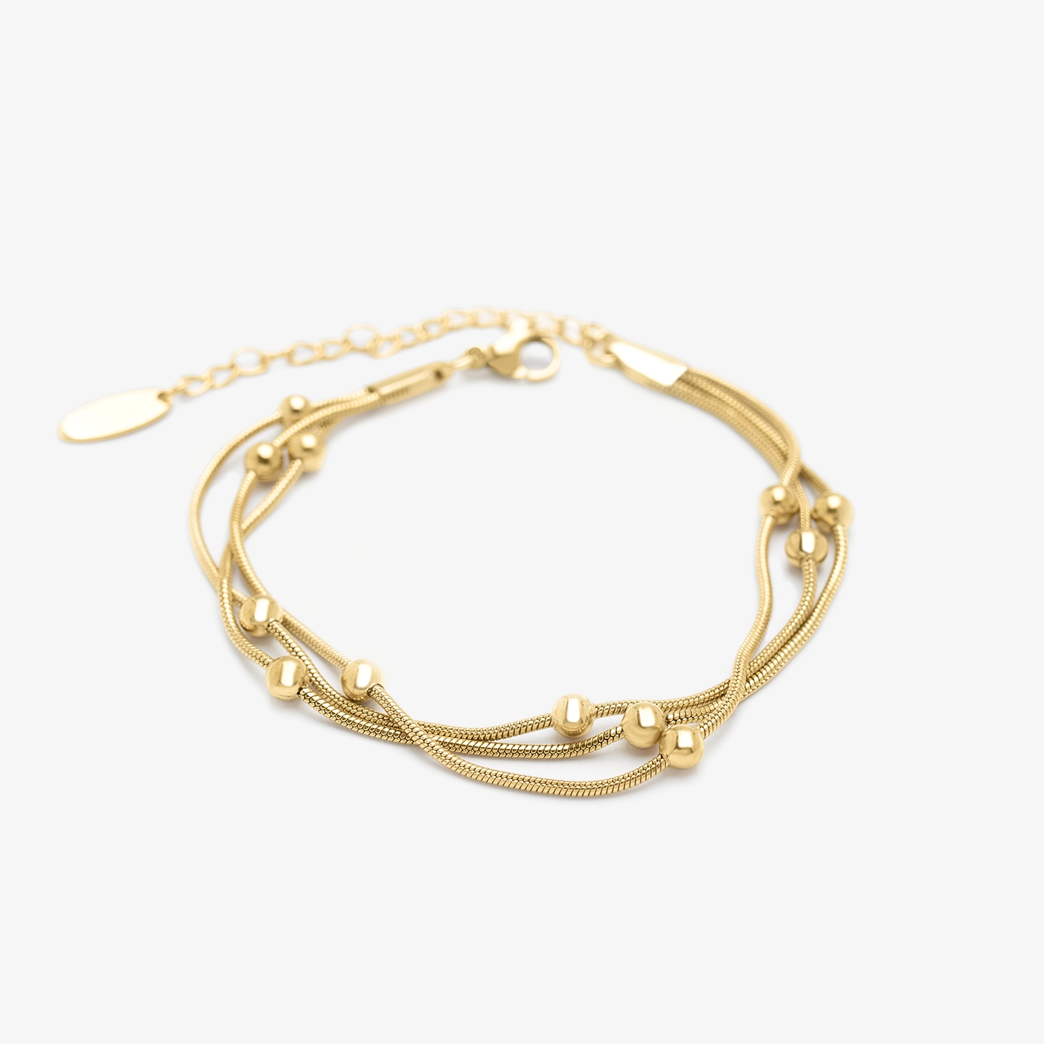 Bransoletka ze stali pozłacana 14K TriSferella Flow BR10A