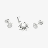 Cyrkonia w komplecie srebrnym Gwiazda Cyrkonii KM12D