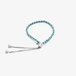 Elegancka bransoletka srebrna Błękit Oceanu 8D