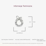 Eleganckie kolczyki srebrne 999 PerłoWicianki KOL10F