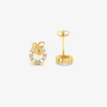 Eleganckie kolczyki srebrne 999 pozłacane PerłoWicianki KOL10B