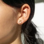 Eleganckie kolczyki srebrne 999 pozłacane PerłoWicianki KOL10F