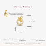 Eleganckie kolczyki srebrne 999 pozłacane PerłoWicianki KOL10I