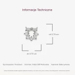 Eleganckie wkrętki srebrne 999 WienKardki KOL6B