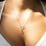 Emmele Pozłacany naszyjnik srebrny LAN5 E