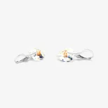 Heart Blue AB kolczyki srebrne Romantyczne serce SWKOL5D