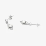 Klasyczny komplet srebrny Perła Na Liściu 15A