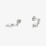 Klasyczny komplet srebrny Perła Na Liściu 15C