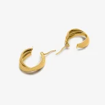 Koła złote kolczyki ze stali Luna Orbs KOLs1H