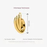 Koła złote kolczyki ze stali Luna Orbs KOLs1I