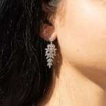 Kolczyki srebrne do ślubu FloraLuxe KOL18 G