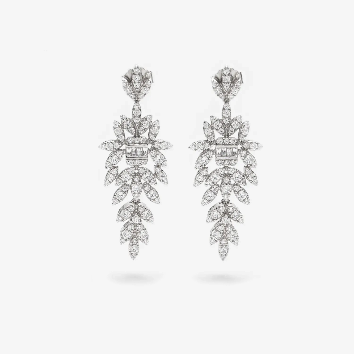 Kolczyki srebrne do ślubu FloraLuxe KOL18A