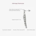Kolczyki srebrne do ślubu FloraLuxe KOL18F