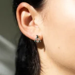 Kolczyki świąteczne srebrne 925 ChoinkoLśnienie KOL32F