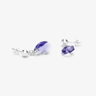 Kolczyki wkrętki z kryształami Mini Pearl Happy Tear KOL14A