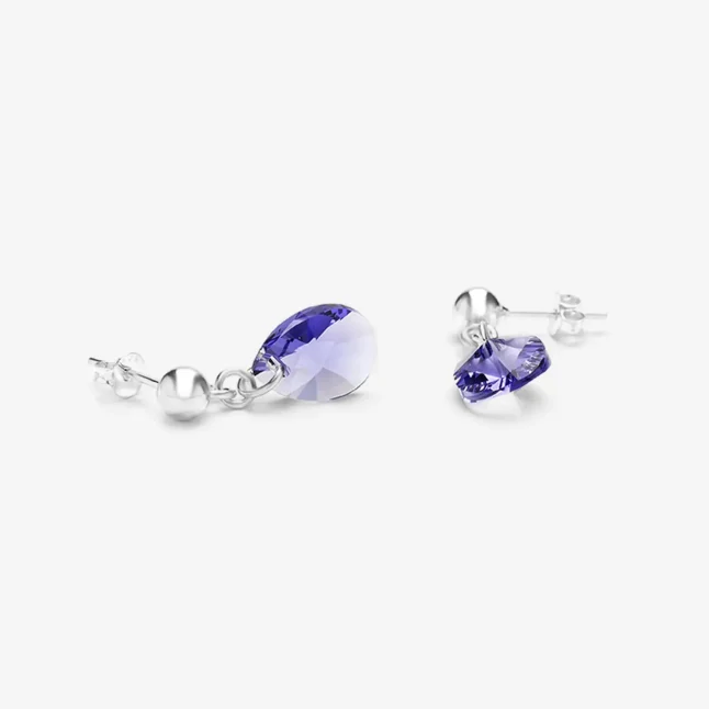 Kolczyki wkrętki z kryształami Mini Pearl Happy Tear KOL14A