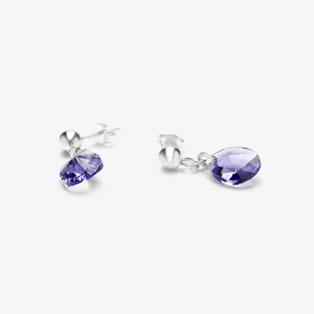 Kolczyki wkrętki z kryształami Mini Pearl Happy Tear KOL14C