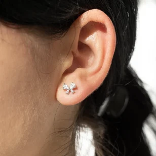 Kolczyki ze srebra 999 CyrKokarDuszki KOL27G