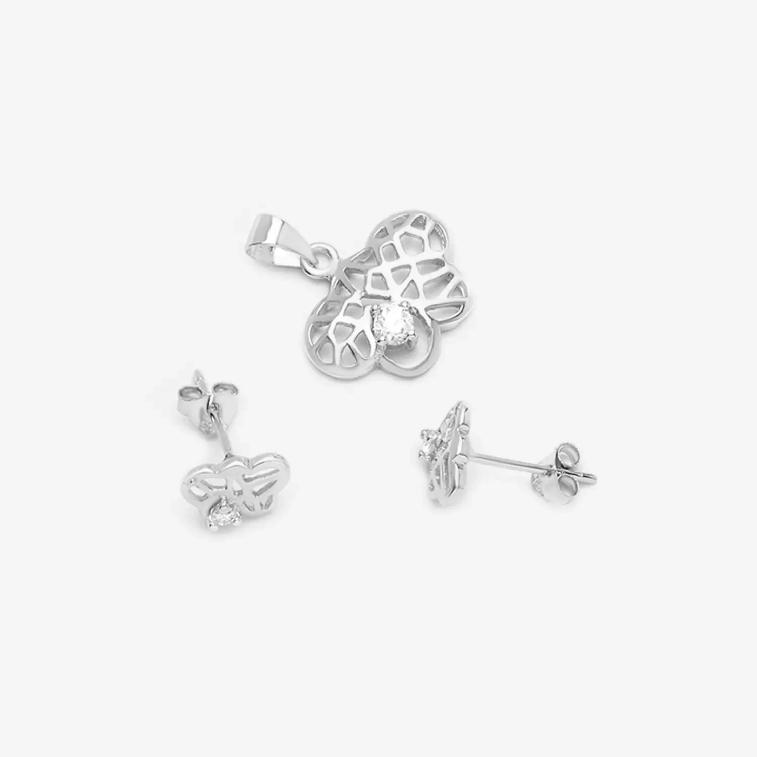 Komplet biżuterii z cyrkonia Szelest Motyla KM3A Komplet biżuterii z cyrkonia Szelest Motyla KM3A