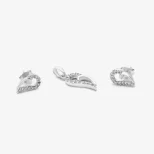 Komplet srebrnej biżuterii Niewymuszona Elegancja KM4C