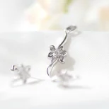 Komplet srebrnej biżuterii z cyrkonią Kwiat Cyrkonii KM8E