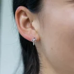 Komplet srebrnej biżuterii z cyrkonią Kwiat Cyrkonii KM8F