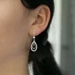 Komplet srebrny z cyrkoniami Bajkowa Łza KM1F