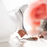 Komplet srebrny z kamieniem szczęścia Piasek Pustyni KM5E