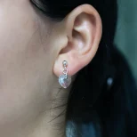 Komplet srebrny z kryształami Heart Crystal White Love KM17G