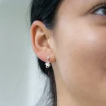 Komplet srebrny z perełką Zygzak Morski KM6E