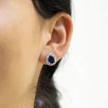 Komplet z granatową cyrkonią Nocne Niebo KM14F