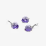 Komplet z kryształami Heart Tanzanite Zmysłowe Serce KM9A