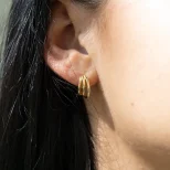 LunaGlow koła kolczyki srebrne 925 ze złotem 18K KOL8 F