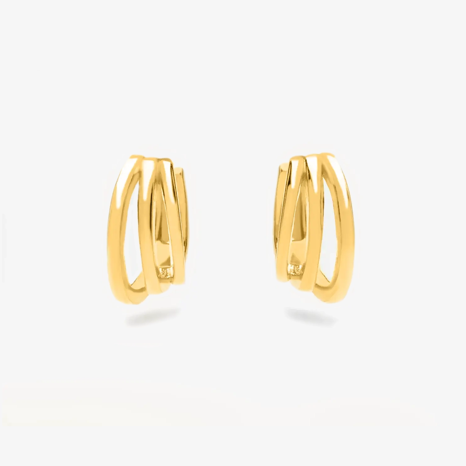 LunaGlow koła kolczyki srebrne 925 ze złotem 18K KOL8D LunaGlow koła kolczyki srebrne 925 ze złotem 18K KOL8D