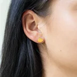 Małe wkrętki srebrne pozłacane Dyniaczki KOL4 F