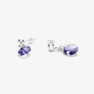 Mini Pearl Tanzanite komplet srebrny Happy Tear KM12C