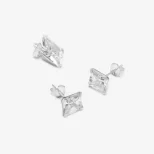 Minimalistyczny komplet srebrny Magiczne Kwadraty KM 16 A