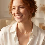 Naszyjnik spinacz biurowy ze stali pozłacanej ClipoMio Strong LANs3B