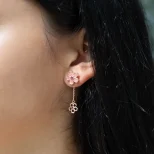 Wkrętki kolczyki pozłacane ze srebra 925 PerłaFlor KOL24 H